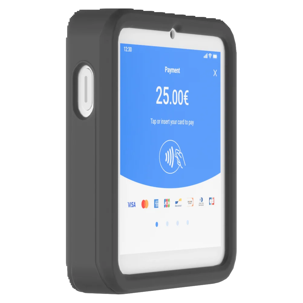 myPOS Flex con cover in silicone grigia