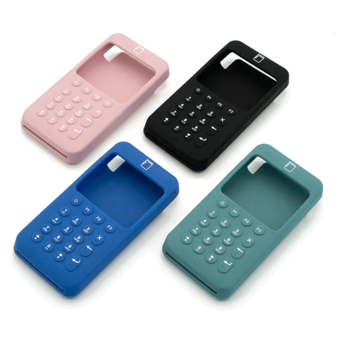 Cover in silicone per myPOS Go 2 nei colori nero, blu, verde e rosa